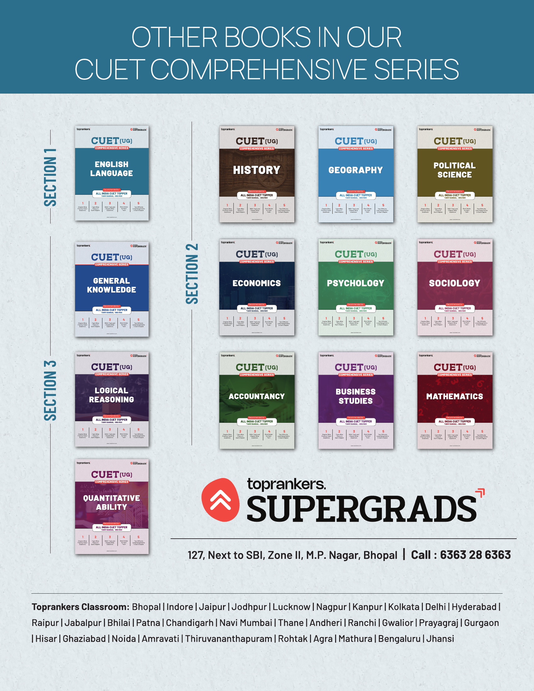 CUET General Aptitude Book 2026 By Supergrads