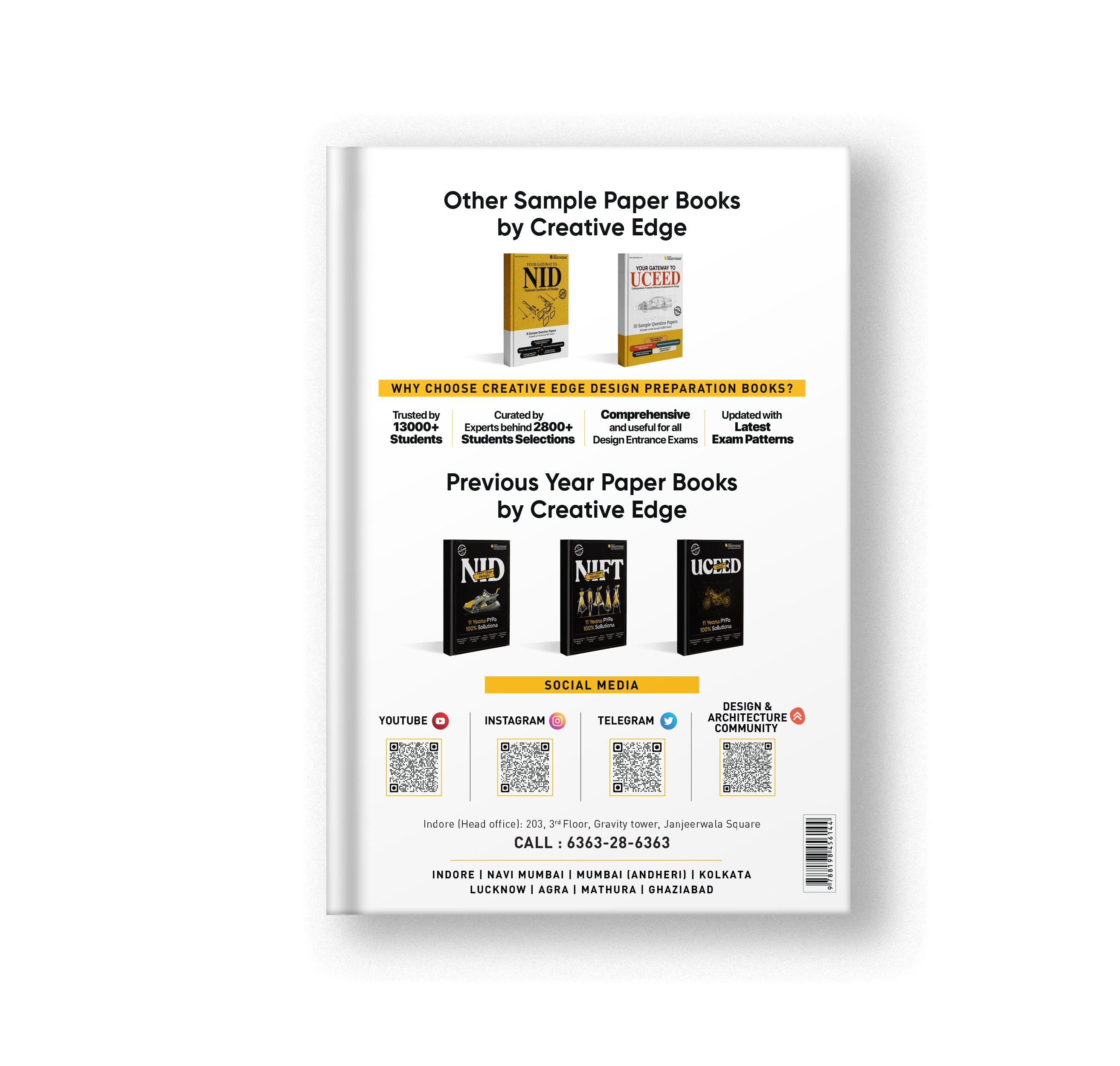 NID and NIFT Sample Papers Bundle (Set of 2 books) | 15 NID + 10 NIFT Full-Length Practice Papers with Solutions | By Creative Edge