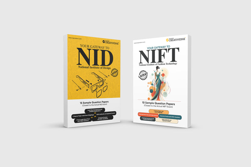 NID and NIFT Sample Papers Bundle (Set of 2 books) | 15 NID + 10 NIFT Full-Length Practice Papers with Solutions | By Creative Edge